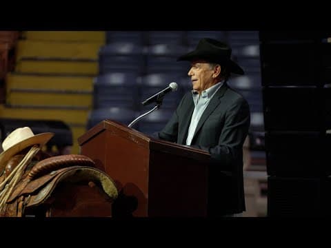 George Strait pays tribute to his close friend, rodeo legend Roy Cooper | Full speech