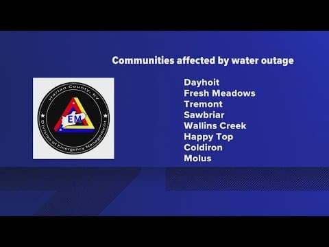 State of emergency declared in Harlan County, KY, due to 'prolonged water outage'