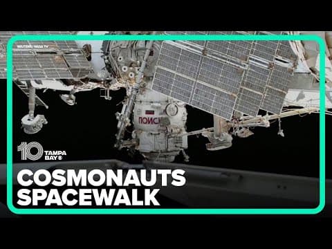 Cosmonauts perform spacewalk to relocate radiator on ISS