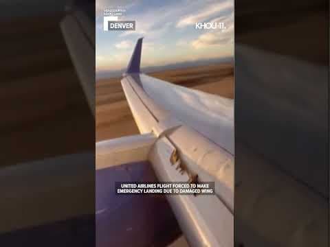 United Airlines flight divered after part of wing slat breaks #shorts