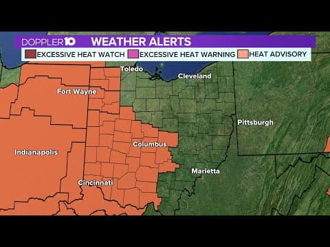 Heat advisories issued Thursday, Friday for central Ohio counties | July 26, 2023