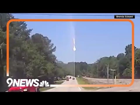 Fireball spotted falling from sky