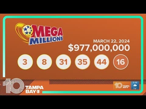 Florida player won $1 million in the Mega Millions