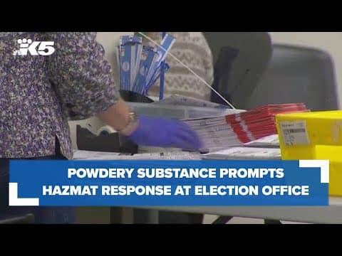 Hazmat response at Pierce Co. Elections office in Tacoma