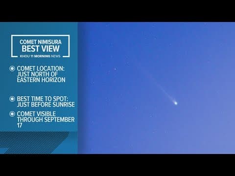 Newly-discovered comet moving over earth