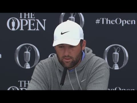 Scottie Scheffler tees off at The Open