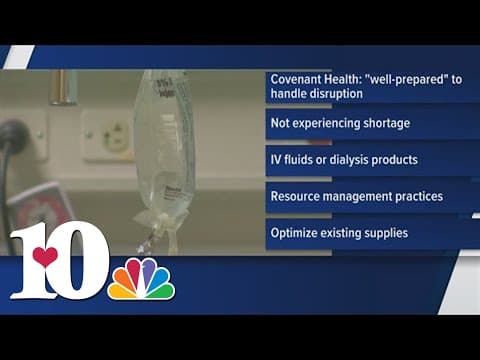 Several East TN hospitals not seeing an IV shortage