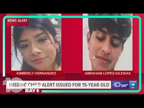 Missing Child Alert issued for 15-year-old girl last seen in Plant City