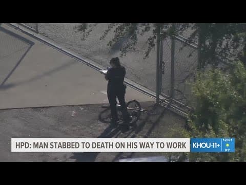 Man dies after being stabbed in his back while riding bike to work, HPD says