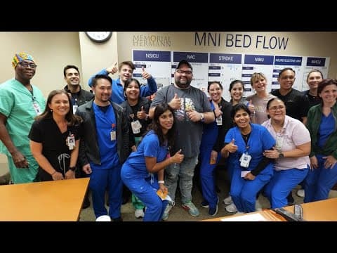 Former patient who survived traumatic brain injury returns 20 years after accident to say thank you