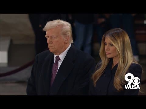 President-elect Donald Trump, Melania Trump pay respects to President Carter as he lies in state