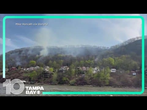 Spars from train ignite 'dozens of brush fires' in New York's Rockland County