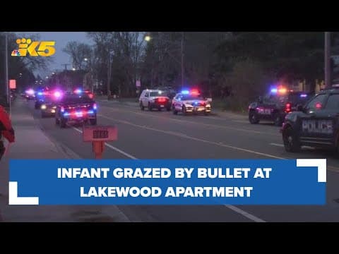 Infant grazed by bullet in shooting at Lakewood apartment complex