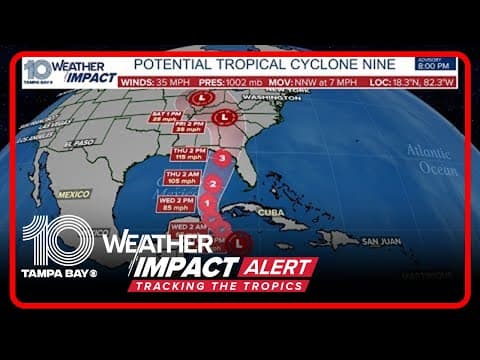 Potential Tropical Cyclone 9 expected to become hurricane by Wednesday