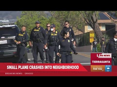 Investigators at the scene of San Diego plane crash