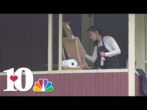 East TN school students paint in GSMNP