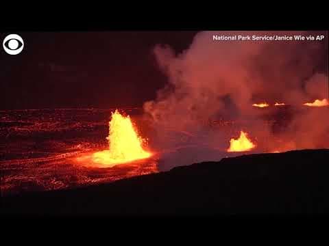 Volcano in Hawaii begins erupting after three-month pause