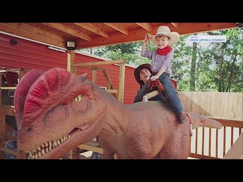 This Tomball theme park features the unusual combination of cowboys and dinosaurs