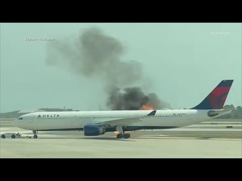 Engine fire forces Delta flight evacuation