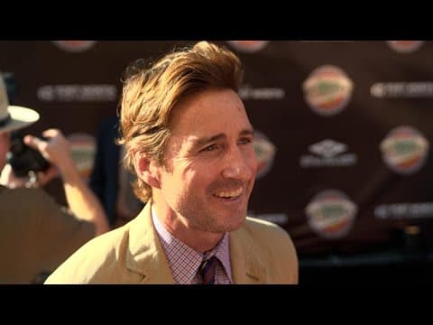 Actor Luke Wilson interviewed on the red carpet at 'You Gotta Believe' premiere