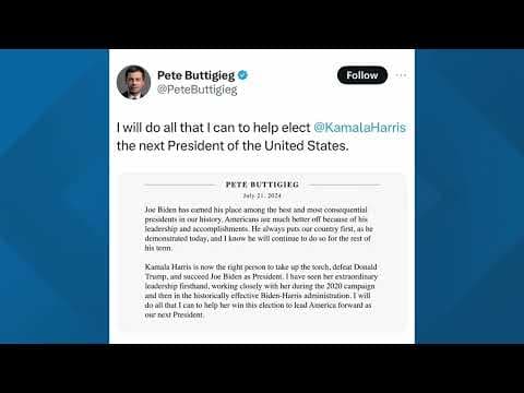 Pete Buttigieg endorses Kamala Harris for president
