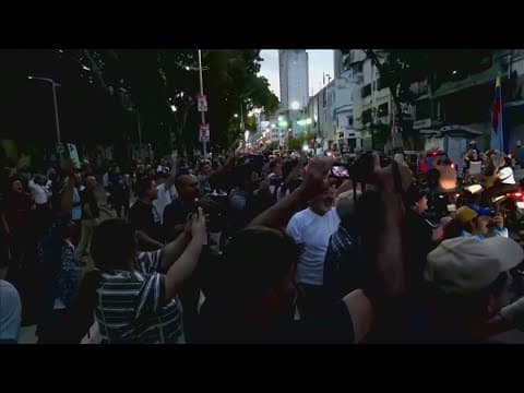 Protests in Venezuela after election results