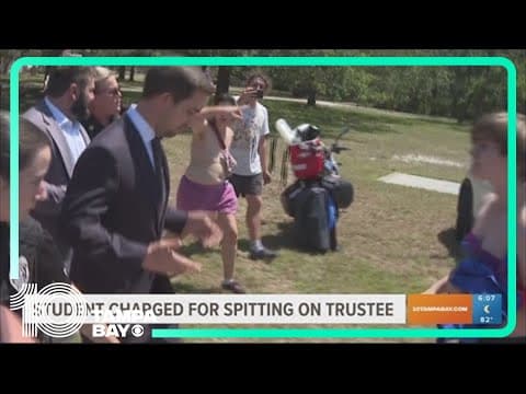 New College student charged for allegedly spitting on trustee