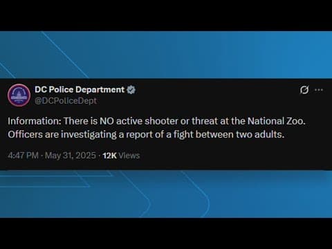 "There is NO active shooter" | Fear at National Zoo in DC as MPD responds to report of a fight