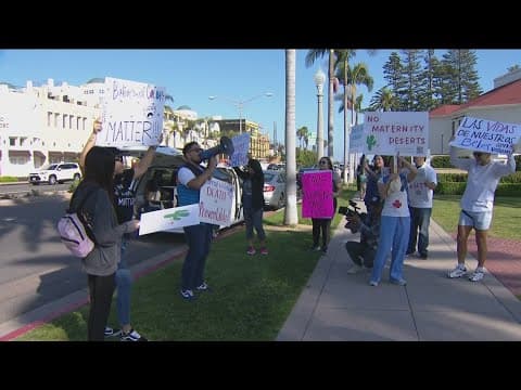 Local medical professionals protest maternity ward closing in Chula Vista