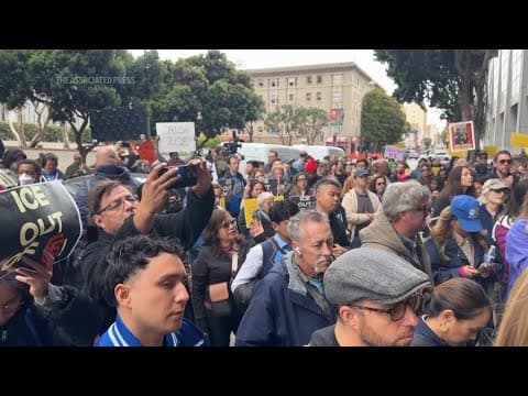 Community union leaders denounce immigration raids at San Francisco rally