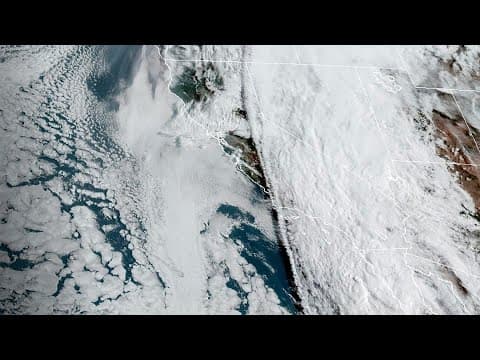 Tropical Storm Hilary: Live view of the Santa Monica, California shore