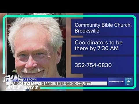 Search crews continue to look for missing man in Hernando County