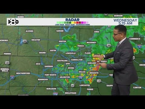 DFW Weather: Strong storms move through DFW early Wednesday morning
