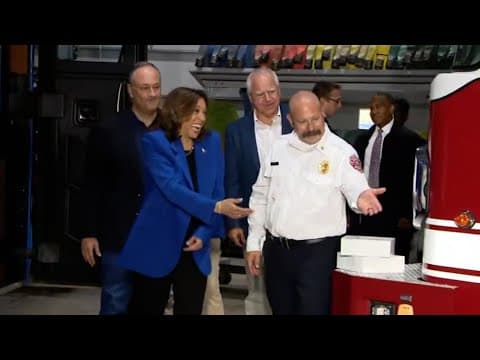 VP Kamala Harris, Gov. Tim Walz visit fire station in Pittsburgh, PA (Aug. 18, 2024)