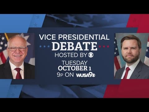 Vice presidential debate happening Tuesday night