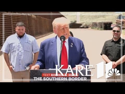 Former President Donald Trump talks border security on visit to Arizona/Mexico border