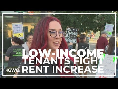Low-income tenants in North Portland protest rent increase