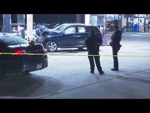 Man found dead with gunshot wound after crashing into gas pump in SW Houston, police say