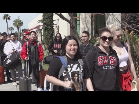 700 SDSU students celebrate in Houston; will watch NCAA Championship game for free