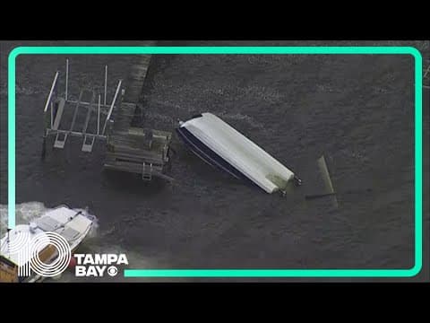 Boat capsized after overnight tornado hit the Dunedin area