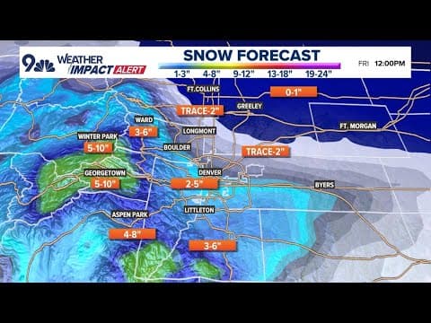 Colorado Weather | Several inches of snow likely in the Denver area