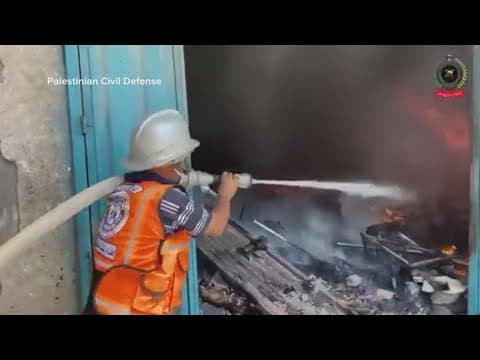 Limited aid into Gaza amid Israeli airstrikes