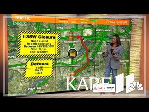 I-35W to close between Bloomington and Burnsville