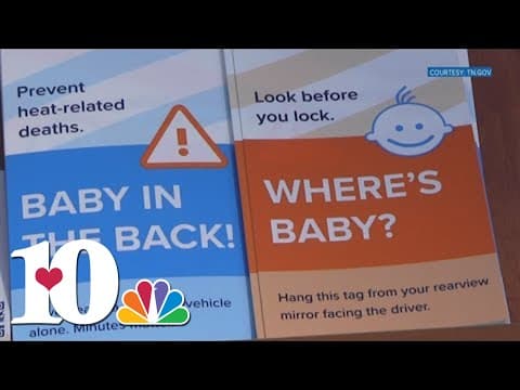 'Baby in the Back' program to include free hangtag for cars to help prevent heat-related child death