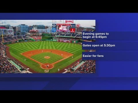 Nationals home games to start earlier to help fans catch the last Metro home