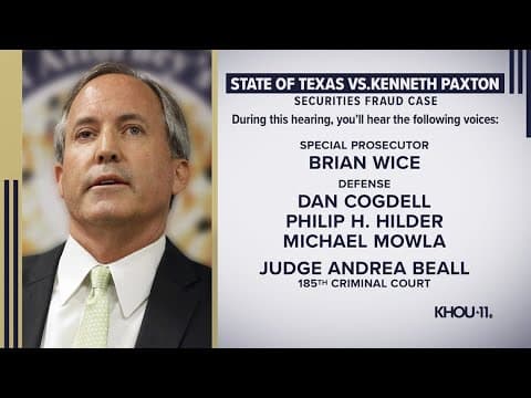 LIVE: Ken Paxton due in court in Houston for hearing over securities fraud case