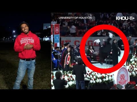 University of Houston grad says ceremony flip fail went differently in his head