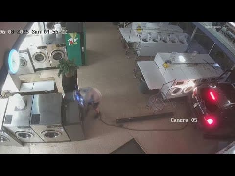 2 people captured on video driving through west Indy laundromat in ATM smash-and-grab