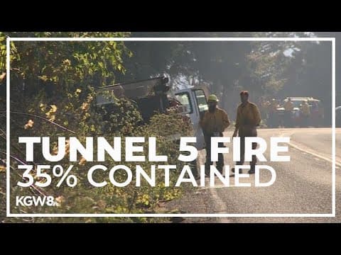 Tunnel 5 fire now 35% contained, weekend winds could challenge firefighters in the Gorge