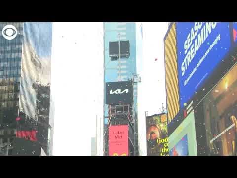 Confetti test ahead of New Year's Eve in New York City's Times Square